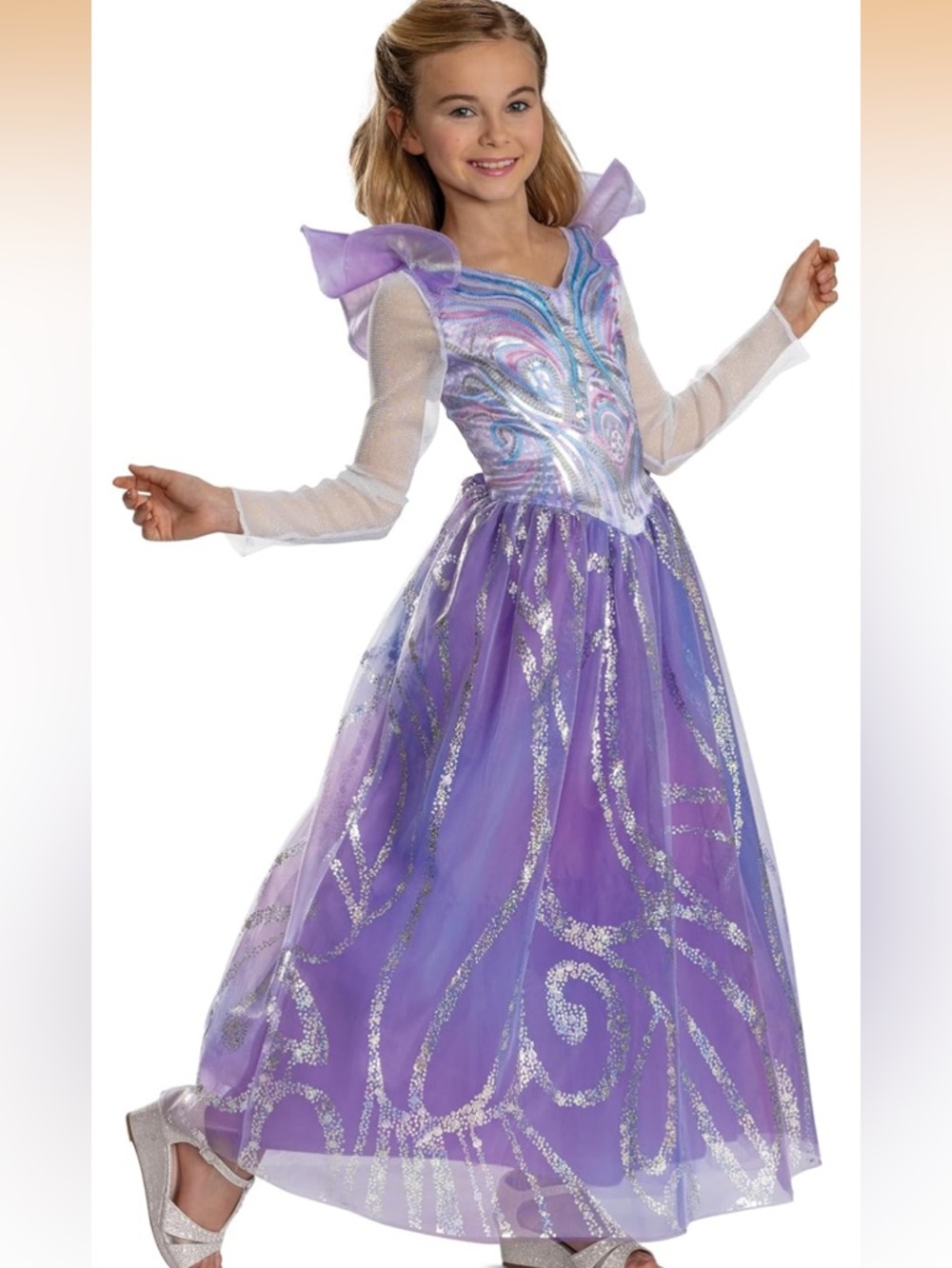 Disguise Wicked Glinda Deluxe /Good Costume, Official Wicked Movie Costume Kids